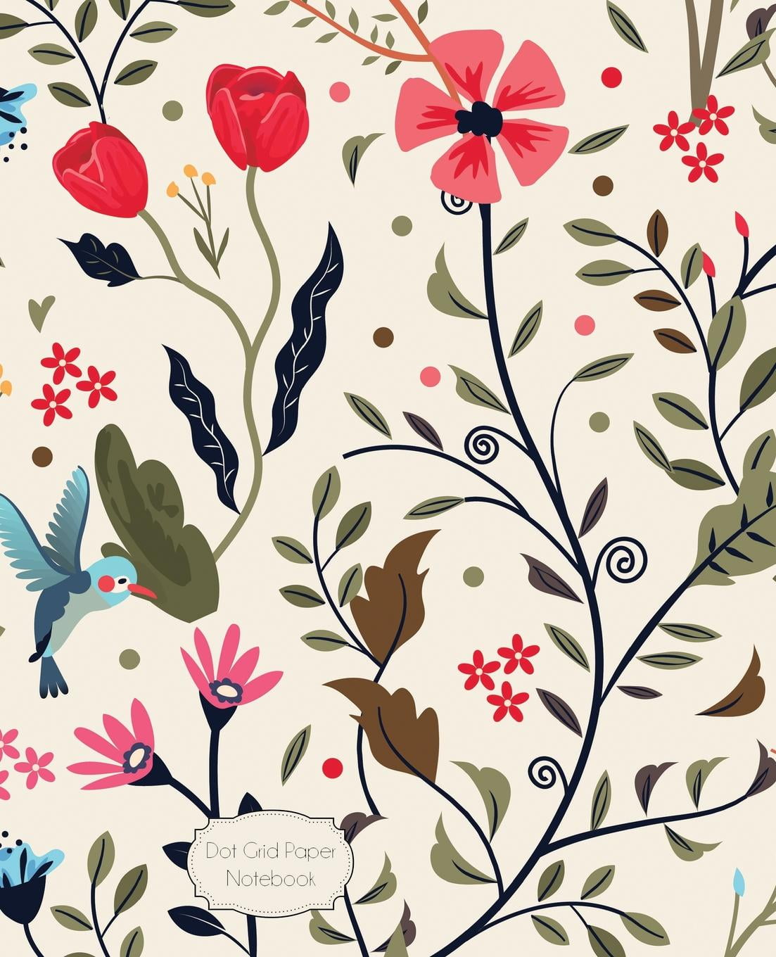 dot grid paper notebook floral traditional 75 x 95 dot