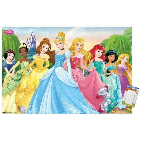 Disney Princess - Castle Lawn Group Wall Poster, 14.725" x 22.375"