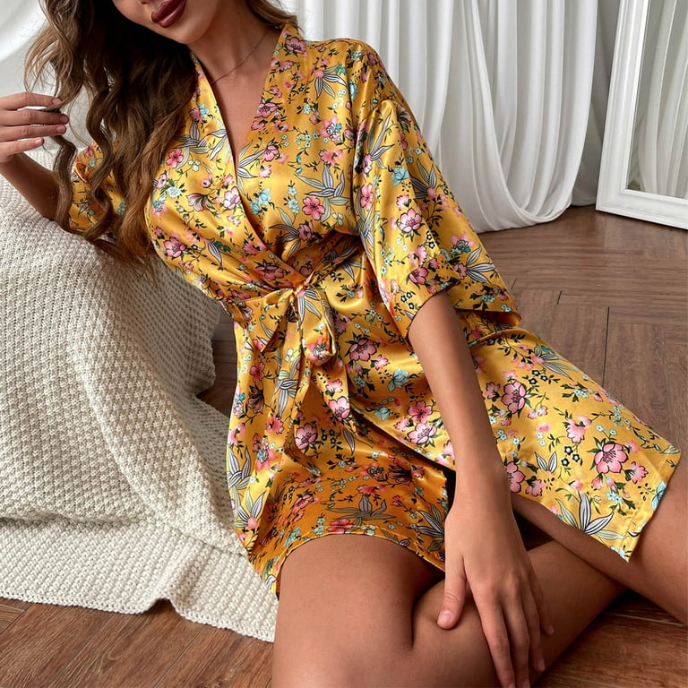 satin wrap dressing gown White Satin Feathercuff Bridal Robe | Long Kimono Dressing Gown, Belted  Wrap for Getting Ready & Boudoir Photos, Plus Size Boho Robe