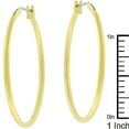 thumbnail image 3 of Precious Stars Goldtone 38mm Round Hoop Earrings, 3 of 3