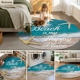 thumbnail image 6 of Round Rugs 6 Ft, Turquoise Beach Summer Non Slip Area Rugs for Kitchen Bedroom Entryway, Starfish Coastal Gradient Washable Carpet Runner Rug Floor Mats for Bedroom Home Decor, 6 of 9