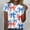 Blue, variant on Simua American Flag T-Shirt for Women Patriotic Graphic Tee 4th of July Independence Day Shirt Casual Short Sleeve Tops