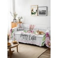 thumbnail image 3 of Easter Couch Cover for 2 Cushion Sofa, Spring Farmhouse Watercolor Bunny Flower Wood Grain Washable Loveseat Sofa Covers Slipcover for Sectional Sofas L-Shaped, Couch Throw Cover 71"x118", 3 of 9