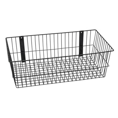 

Rack Em 9092-B Mount Anywhere Black Wire Basket 24 x12 x8 Provides Versatile Storage All Of Your outdoor Gear Supplies and Organizational Needs.