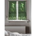 thumbnail image 5 of St. Patrick's Day, Curtains 45 Inch Length, Sheer Curtains for Bedroom Living Room Window Spring Holiday Green Plant Rod Pocket Voile Drapes Kitchen Curtains Small Half Window 52"x45" 2 Panels, 5 of 6