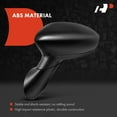 thumbnail image 3 of A-Premium Pair (2) Driver and Passenger Side Power Door Mirror - Compatible with Fiat 500 2012 2013 2014 - Heated Manual Folding Black Smooth Outside Rear View Mirror, 3 of 6