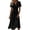 Black&01, variant on Summer Dresses for Women Elegant V Neck Short Sleeve Wrap Wedding Guest Dress Casual Semi-Formal Fit Work Dresses Blue M