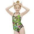 thumbnail image 5 of Invader Zim Characters Children's One-piece Swimwear Halterneck Swimsuit Summer Beach Girl's Bathing Suits Breathable Beachwear, 5 of 7