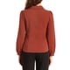 thumbnail image 3 of CAMISA DE MUJER CON BOTONES INSPIRE CHIC, CUELLO PETER PAN, CON LAZO, BLUSA DE COLOR SÓLIDO L, Rojo Ladrillo, 3 of 6