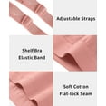 thumbnail image 4 of Charmo Women's Basic Cami Adjustable Spaghetti Strap Built in Bra Tank Top 2 Pack, 4 of 7