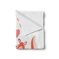 thumbnail image 2 of Valentines Soft Flannel Fleece Throw Blanket, Couple Love Foxes Hearts Cartoon Illustration, Cozy Plush for Indoor and Outdoor Use, 70" x 90", Burnt Sienna Eggshell, by Ambesonne, 2 of 5