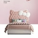 thumbnail image 3 of Bonito cabecero de cuero rosa, cama individual, cama para niños, muebles de diseño de princesa, cama individual, marco de madera, 3 of 4