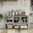 thumbnail image 2 of Furniture of America Tellun Contemporary Wood Multi-Storage Buffet in Gray Oak, 2 of 5