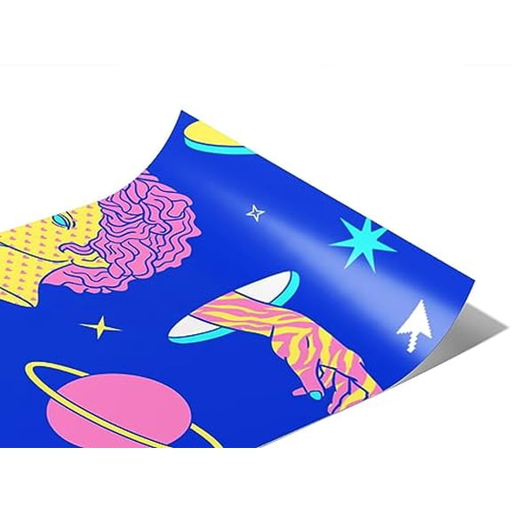 Rwraps Greco Roman Psychedelic Sculpture Gloss Vinyl Film Wrap 59in x 17ft Vinyl Vehicle Car Film