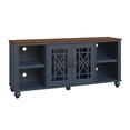 thumbnail image 2 of Maklaine 60" Vintage TV Stand with Carved Doors for TVs Up to 70" - Navy, 2 of 7