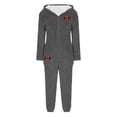thumbnail image 4 of Eygvbb Christmas Pajamas Women Fuzzy Fleece Hooded Onesie Long Sleeve Zip‑Up Jumpsuit Christmas Tree Print Plush Loungewear Warm Cozy Sleepwear, 4 of 4