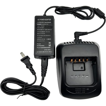 KSC-32 Rapid Charger with Power Adapter Compatible with TH-D72A TK-2180 TK-3180 TK-5210 TK-5310 NX-5200 NX-5300 NX-5400 NX-410 NX-411 KNB-33L KNB-43L KNB-47L KNB-48L