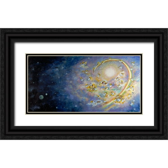 Bell, Bill 14x9 Black Ornate Wood Framed with Double Matting Museum Art Print Titled - Heaven