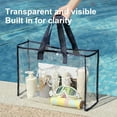 thumbnail image 5 of Vrorvz Extra Large Transparent Swimming and Beach Bag Thick PVC Handheld Tote with Zipper Suit for Travel Storage and Personalized Gifts for Women and Bridesmaids, 5 of 7