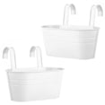 thumbnail image 2 of Hanging Flower Pots Hooks 2PCS Garden Tool Metal Iron For Railing Fence Home Decor Detachable Balcony Plant Holder, 2 of 18