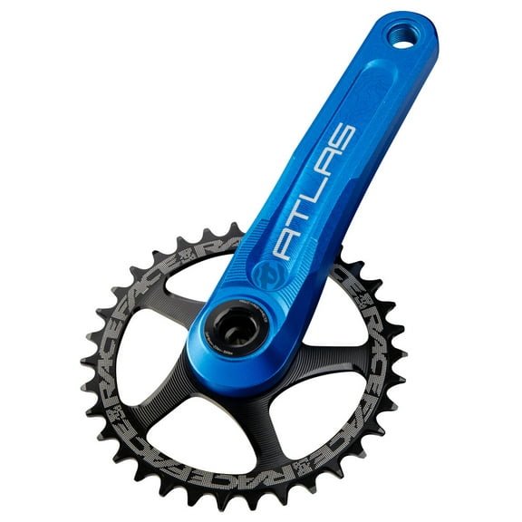 RaceFace Atlas Cinch Crank Arm Set: 170mm for 83mm BB, Blue