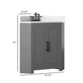thumbnail image 4 of Twin Star Home Corner Bathroom Vanity, Antique Gray, 4 of 7