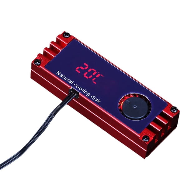 Disipador De Calor Para M.2 Ssd Radiador De Pantalla De Temperatura Digital Con Ventilador De Refrigeración Turbo Enfriador De Disco Duro Para Unidad De Estado Sólido 2280 22110 Nvme M2 Serendint EL017702-03