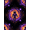 Purple Orange Black, Pattern 14, variant on ODIKA 8'x10' Washable Area Rug Durable, Non-Slip Galaxy Star Design With Cosmic Nebula Border Space Astronaut Refined Structured for Living Room, Under Sectional, Family