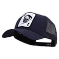 thumbnail image 2 of Large Skull Patched Big Size Solid Cotton Twill High Profile Mesh Pro Style Cap - Navy XL-3XL, 2 of 5