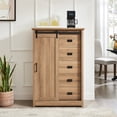 thumbnail image 6 of Brown 47.64 in. H Accent Cabinet with 5 Drawers and 4 Shelves, 6 of 11