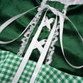 thumbnail image 5 of XIAOCHA Lace Up Dirndl for Women Gingham Print Oktoberfest Festival Dress Party Mini Dress,Green,Sizes L, 5 of 6