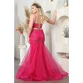 thumbnail image 4 of Royal Queen RQ8039 Juniors Womens Fitted Embellished Lace Red Carpet Long Gown, 4 of 10