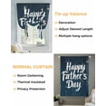 thumbnail image 3 of Happy Father's Day Tie Up Curtains for Window, Thermal Insulated Balloon Shade Adjustable Rod Pocket Curtains Valance Panels for Kitchen Bathroom Cafe 42 x 63 Dark Blue Shabby Wooden Grain, 3 of 6