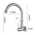 thumbnail image 1 of Stainless Steel Kitchen Faucet Water Purifier Single Lever Hole Tap For Bathroom, 1 of 3
