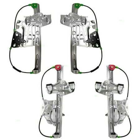 Cadillac Window Motor (Set of 4 Power Window Regulators with Motors Replacement for Cadillac 17801304 17801303 19244838)