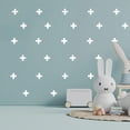 thumbnail image 4 of 125 Pcs/Swiss Cross Black Plus Sign Wall Decals 2 Inch- Removable Wall Decals for Kids Room Decoration + Vinyl Decor by Bugybagy (Matte Black) (White), 4 of 6