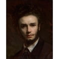 thumbnail image 2 of Daniel Penther 12x14 Black Ornate Wood Framed Double Matted Museum Art Print Titled: Self-Portrait (1870), 2 of 5