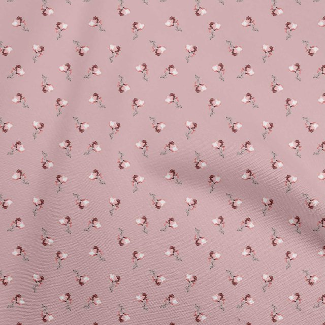 oneOone Rayon Light Pink Fabric Floral Sewing Craft Projects Fabric Prints By Yard 56 Inch Wide