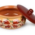 thumbnail image 6 of Borisovskaya Keramika Clay Baking Pot with Lid 22 fl oz (650 ml) Ramekin with Lid Handmade Oven Cooking Pot Natural Red Clay Pot Clay Cookware Stoneware Bean Pot, Beige, 6 of 10