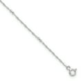 thumbnail image 1 of 925 Sterling Silver 10 Inch Plus 1 Anklet Ankle Bracelet, 1 of 6