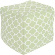 Surya Rug Mint Cube Pouf 18x18x18 in. - Mint/Beige