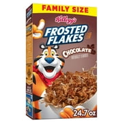 Kellogg's Frosted Flakes Chocolate Cold Breakfast Cereal, Family Size, 24.7 oz Box
