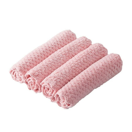 

12PCS Pure Colors Pineapple Pattern Rag Dish Cloth Pot Washing Pad Towel Kitchen Cleaning Tool