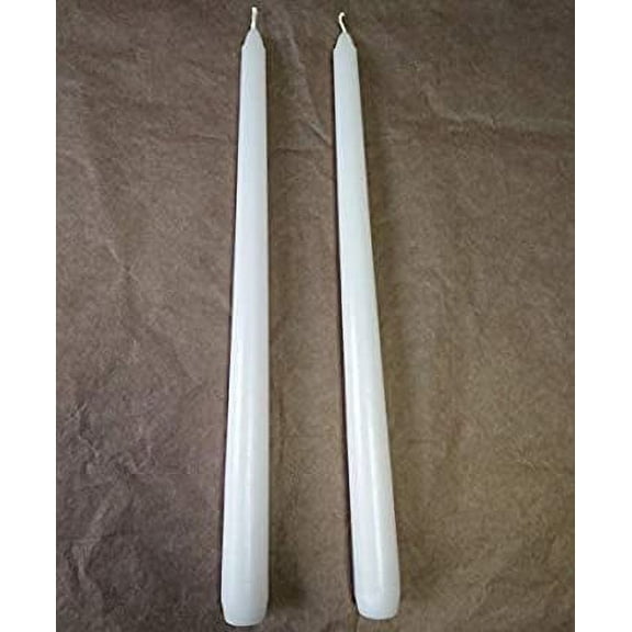 "(144 Pack) Bulk Wholesale 12"" White 12 Hour Wax Blend Tapered Candles"