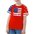 thumbnail image 2 of FamilyThread Kids America Flag 4th of July Shirt Toddler Kids Boys Girls Patriotic USA Shirt, Red White and Blue Tee Top, 2 of 4