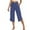 Navy, variant on Gunia Women'S Capri Pants High Waisted Capris For Casual Wide Leg Yoga Pants Loose Stretch Workout Pants With Pockets Summer Pants