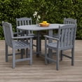 thumbnail image 6 of Oval Outdoor Dining Table, Foldable Design, 48 Inch, Gray Acacia Wood, 6 of 9