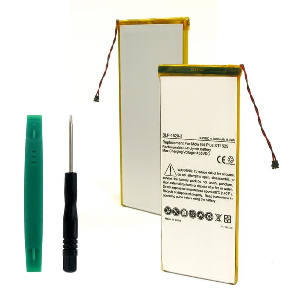 Motorola Moto G Cell Phone Battery Li Pol 3 8v 3000mah Rechargeable Battery Replacement For Motorola Moto G4 Plus Ga40 Snn5970a Batteries Installation Tools Included Walmart Com Walmart Com