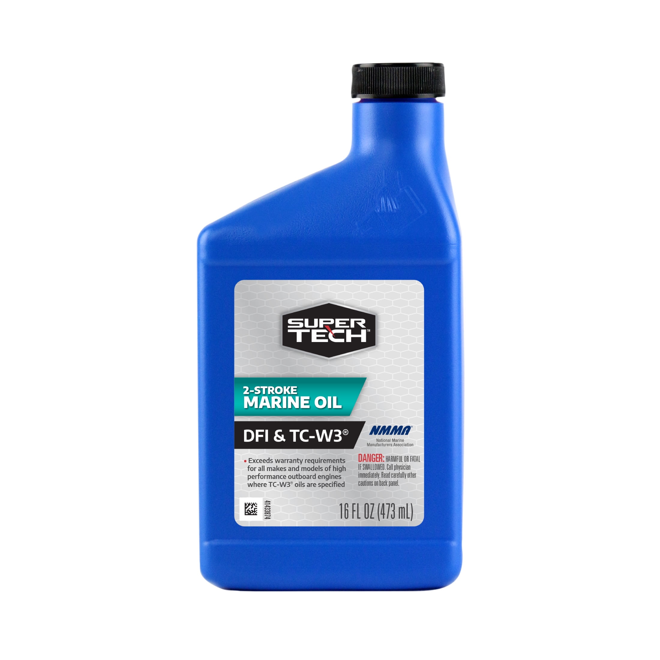 Super Tech TC-W3 Outboard 2 Cycle Engine Oil, 16 oz Bottle