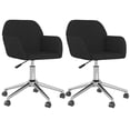 thumbnail image 1 of Sillas de Comedor Giratorias vidaXL Tapiz Negro Juego de 2, 1 of 9